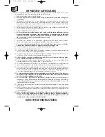 Preview for 2 page of DeLonghi MG15E Important Instructions Manual