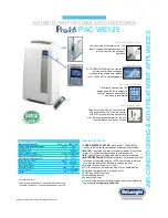 DeLonghi PAC WE125 Specifications preview