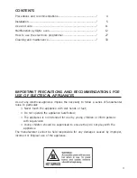 Preview for 3 page of DeLonghi PYROLYTIC OVENS Installation And Use Manual