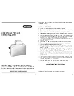 Preview for 1 page of DeLonghi RT200 Directions For Use Manual