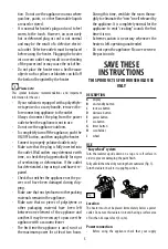 Preview for 5 page of DeLonghi TRRS0715E Instructions For Use Manual