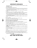 Preview for 4 page of DeLonghi XU400 Directions For Use Manual