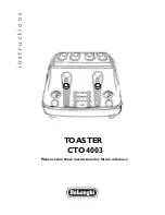 Preview for 1 page of DèLonghi CTO4003 Series Instructions Manual