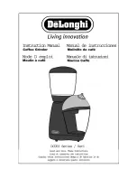 Предварительный просмотр 1 страницы DèLonghi DCG59 Series Instruction Manual