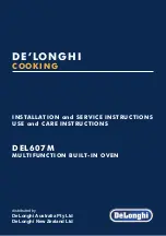 DèLonghi DEL607M Installation And Service Instructions Manual предпросмотр