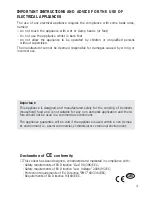 Preview for 3 page of DèLonghi DTC 90 G User Operating Instructions Manual