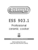 Preview for 1 page of DèLonghi ESS 903.1 User Operating Instructions Manual