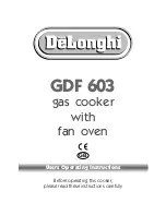 Предварительный просмотр 1 страницы DèLonghi GDF 603 User Operating Instructions Manual