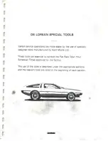 Preview for 6 page of Delorean DMC Workshop Manual