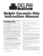 Delphi Ceramic Kiln Instruction Manual preview