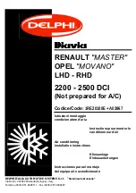 Preview for 1 page of Delphi Diavia 1RE20100E + A03967 Installation Instructions Manual