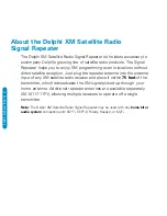 Предварительный просмотр 6 страницы Delphi SA10116 - XM Satellite Radio Signal Repeater User Manual