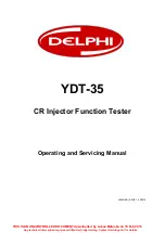 Delphi YDT-35 Operating And Servicing Manual preview