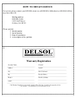 Предварительный просмотр 30 страницы DELSOL DSBQ25 Installation, Use & Care Manual