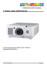 Delta Associate DIGITAL PROJECTION E-Vision Laser 9000 Series Important Information Manual preview