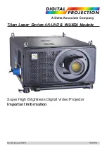 Preview for 1 page of Delta Associate Digital Projection Titan Laser 26000 4K-UHD Important Information Manual