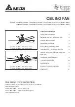 DELTA BREEZ VCA605LED-HEBK Manual preview