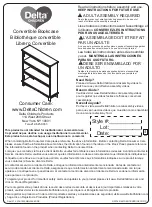 Delta Children Convertible Bookcase Assembly Manual предпросмотр