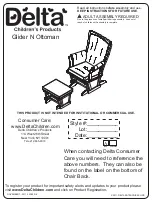 Delta Children Glider N Ottoman Manual preview