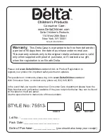 Предварительный просмотр 4 страницы Delta Childrens Products 75513 Series Instructions For Use