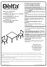 Preview for 1 page of Delta Childrens Products TABLE & 2 CHAIR SET Assembly Instructions