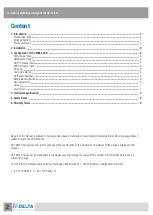 Предварительный просмотр 2 страницы Delta Electronics 57004327 User Manual