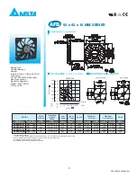 Delta Electronics 92 x 92 x 15 MM Series Specification Sheet preview