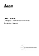 Preview for 1 page of Delta Electronics CANopen Communication Module DVPCOPM-SL Applications Manual