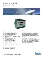 Delta Electronics Climate Control Unit CCU Technical Specifications preview