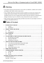 Preview for 3 page of Delta Electronics CMC-DN01 Operation Manual