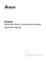 Delta Electronics DeviceNet Slave Communication Module IFD9502 Applications Manual preview