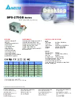 Delta Electronics DPS-275GB Specifications предпросмотр