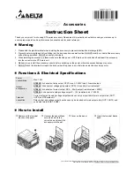 Delta Electronics DTE20C Instruction Sheet preview