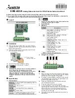 Delta Electronics EME-A22A Instruction Sheet preview