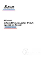 Предварительный просмотр 1 страницы Delta Electronics Ethernet Communication Module IFD9507 Applications Manual