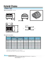 Delta Electronics Hybrid Choke CDE20H Specification Sheet preview