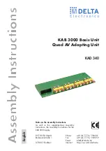 Delta Electronics KAD 340 Assembly Instructions Manual preview