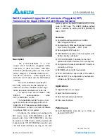 Предварительный просмотр 1 страницы Delta Electronics LCP-1250RJ3SR-L Specification Sheet