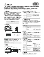 Delta Electronics LonWorks Communication Module CME-LW01 Instruction Sheet preview