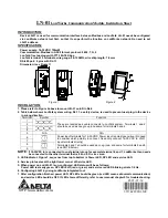 Delta Electronics LonWorks Communication Module LN-01 Instruction Sheet preview