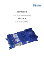 Preview for 1 page of Delta Electronics MBA 430 N User Manual