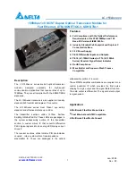 Delta Electronics Optical Transceiver Modules LC-155Axxxxx Specification Sheet предпросмотр