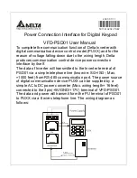 Delta Electronics Power Connection Interface VFD-PSD01 User Manual preview