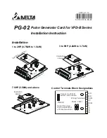 Предварительный просмотр 1 страницы Delta Electronics Pulse Generator Card PG-02 Installation Instruction