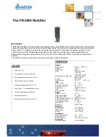 Delta Electronics Rectifier FR 2000 Specifications preview