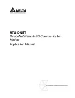 Preview for 1 page of Delta Electronics RTU-DNET Applications Manual