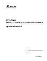 Delta Electronics RTU-EN01 Operation Manual preview