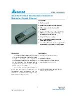 Preview for 1 page of Delta Electronics SFBD-1250B4Q1R Specifications