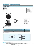 Delta Electronics Si-Steel Transformers Toridal Series Specification Sheet предпросмотр