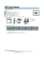 Delta Electronics SMT Power Inductor HAH1365 Product Specifications preview